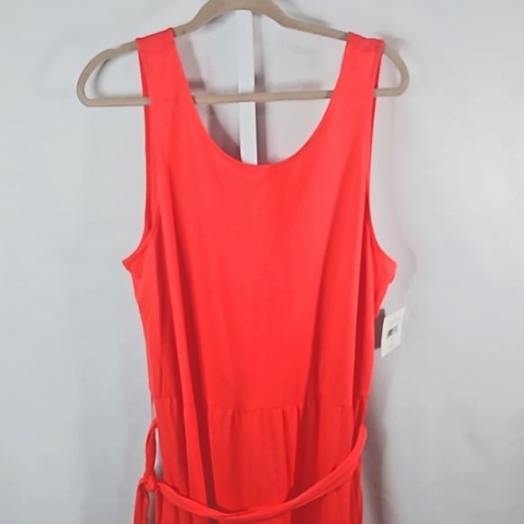 Falls Creek Coral Tiered Maxi Dress Size 1X NWT - Picture 3 of 10